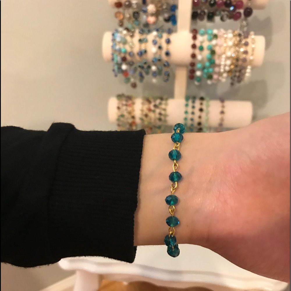 Bright Blue Mini Crystal Bracelet